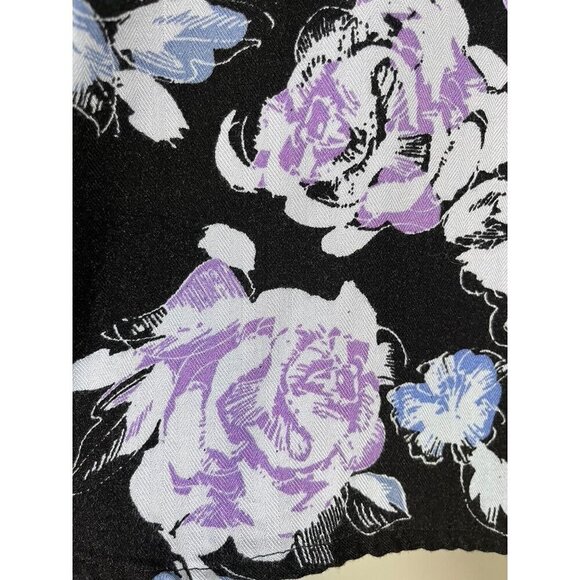 Croft Barrow Coastal Skirt 16 Black Floral Euro Summer Old Money Preppy Classic - Picture 4 of 9